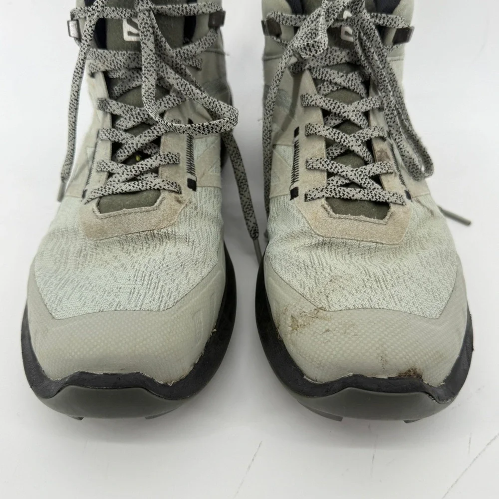 Salomon Outpulse Mid GTX Hiking Boots Shoe Gray Black Men 9.5 Outdoor 415889